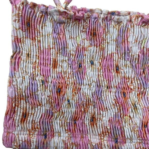 Peixoto Cleo Smocked Bikini Top Jasmine Size Small - Picture 3 of 7